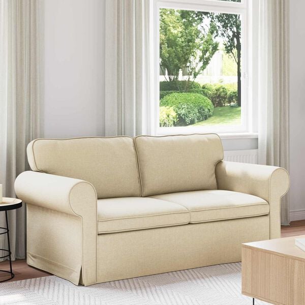 vidaXL Sofa Kreminė Bendri matmenys: 175 x 82 cm (P X G x A) Aksomas