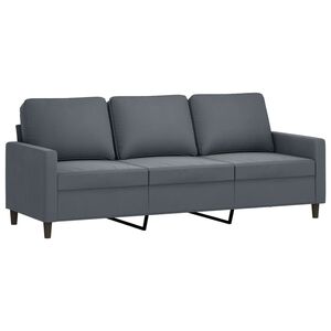 vidaXL Trivietė sofa, tamsiai pilkos spalvos, 180cm, aksomas
