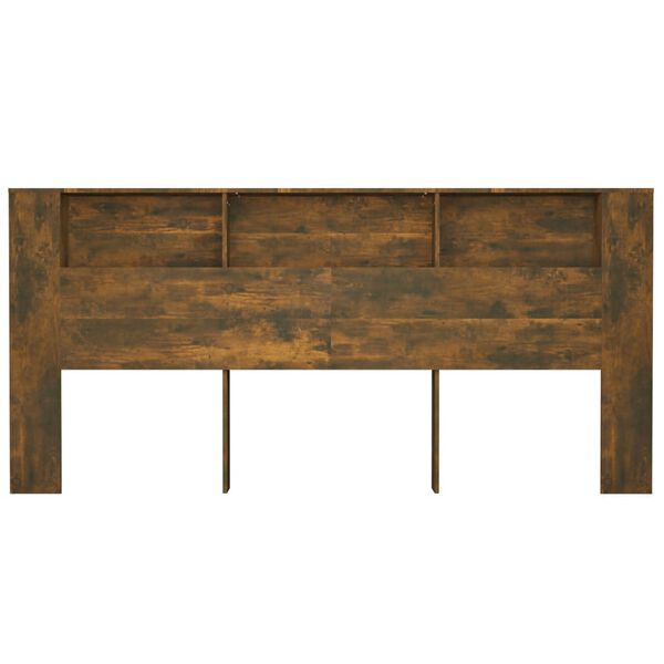 vidaXL Galvūgalis-spintelė, dūminio ąžuolo spalvos, 220x18,5x104,5cm