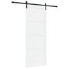 vidaXL Slankios durys 93 x 232 cm Apdirbta mediena Balta ir juoda