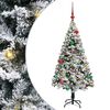 vidaXL Dirbtinė Kalėdų eglutė Balta 150 cm PVC ir Plienas ir Plastikas