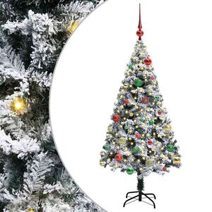 vidaXL Dirbtinė Kalėdų eglutė Balta 150 cm PVC ir Plienas ir Plastikas