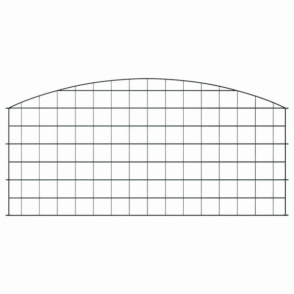 vidaXL Tvenkinio tvoros rinkinys 5 pcs Žalia 100 x 50 cm Plienas