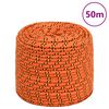 vidaXL Valties virvė, oranžinės spalvos, 6mm, 50m, polipropilenas