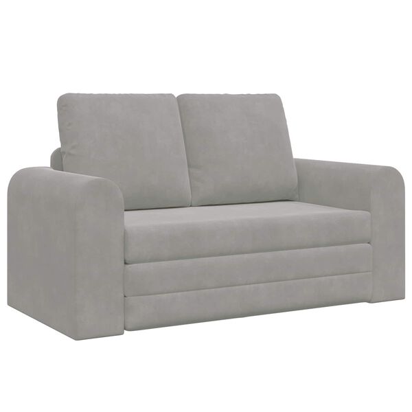 vidaXL Sofa lova &Scaron;viesiai pilka 148 x 71 x 83 cm Aksomas
