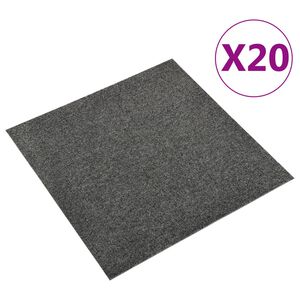 vidaXL Kiliminės plytelės, 20vnt., antracito spalvos, 50x50cm, 5m&sup2;