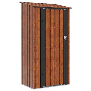 vidaXL Sodo pa&scaron;iūrės Ruda 103 x 74 x 200 cm Metalas