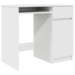 vidaXL Ra&scaron;omasis stalas, baltos spalvos, 86x49x76 cm, apdirbta mediena
