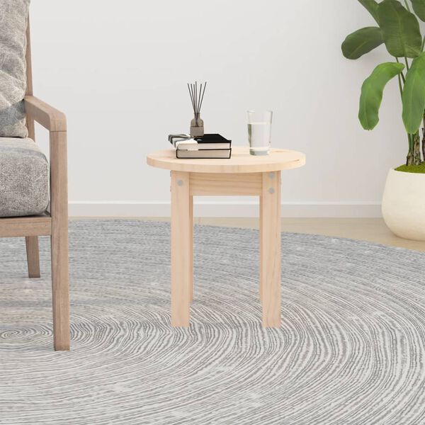 vidaXL Kavos staliukas, 35x35cm, pu&scaron;ies medienos masyvas