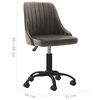 vidaXL Pasukamos valgomojo kėdės, 2vnt., tamsiai pilkos, aksomas