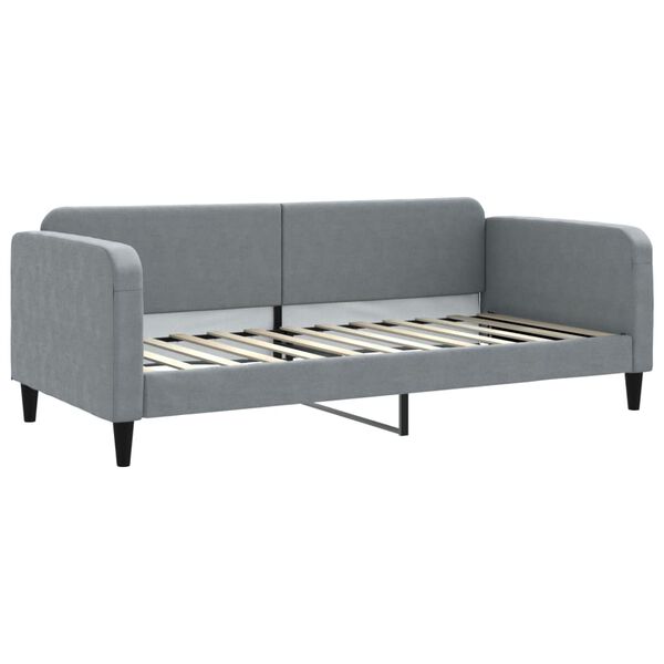 vidaXL Sofa, &scaron;viesiai pilkos spalvos, 90x200cm, audinys