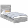 vidaXL Saugos lova Pilkas Sonoma 90 x 190 cm Apdirbta mediena