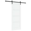 vidaXL Slankios durys 83 x 211 cm Apdirbta mediena Balta ir juoda
