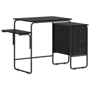 vidaXL Stalas su saugojimo vieta Juodojo ąžuolo 120 x 50 x 75 cm