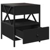vidaXL Naktinis staliukas su Infinity LED, juodas, 40x40x51cm