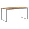 vidaXL Sodo stalas Pilka 160 x 80 x 75 cm Kietos akacijos mediena