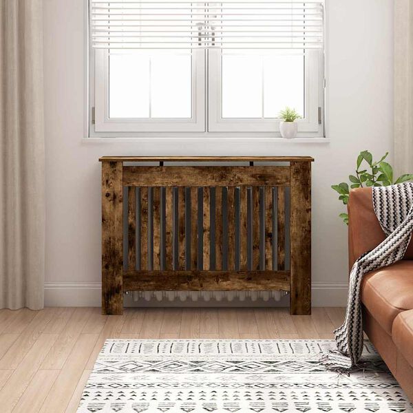 vidaXL Radiatoriaus dangtis Rūkyta ąžuolas 112 x 19 x 81,5 cm