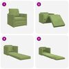 vidaXL Sofa lova 60cm &Scaron;viesiai žalia Aksomas