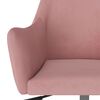 vidaXL Pasukama valgomojo kėdė, rožinės spalvos, aksomas