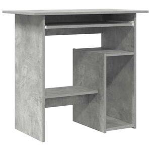 vidaXL Ra&scaron;omasis stalas, betono pilkas, 80x45x74cm, apdirbta mediena