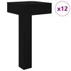 vidaXL Stovintys kojelės 12 vnt. Juoda 57 x 57 x 100 mm Geležis