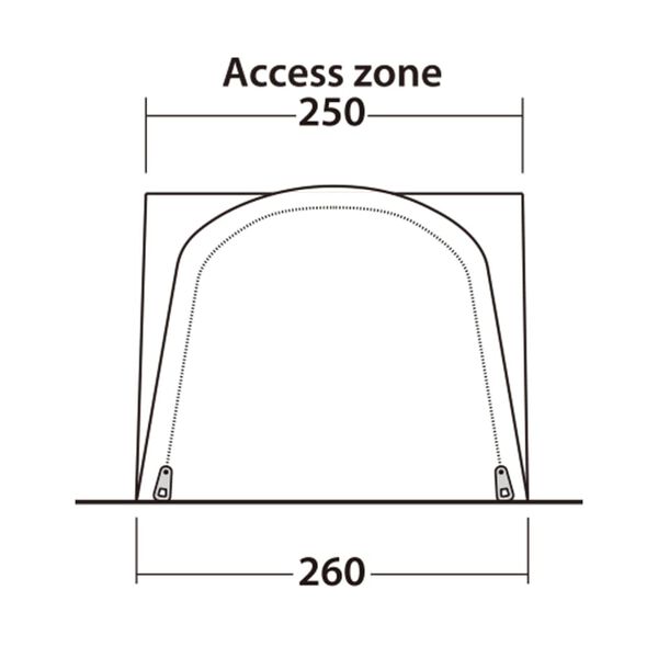 Outwell Palapinė nameliui ant ratų Newburg 160 Air, juoda ir pilka
