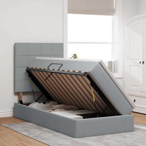 vidaXL Lova su daiktų laikymo vieta ir čiužiniu 90 x 200 cm