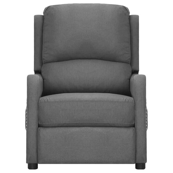 vidaXL Elektrinis masažinis krėslas, &scaron;viesiai pilkos spalvos, audinys