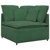 vidaXL Modulinė kampinė sofa su pagalvėlėmis, tamsiai žalia, 100 cm