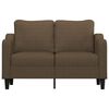 vidaXL Dvivietė sofa, rudos spalvos, 120cm, audinys