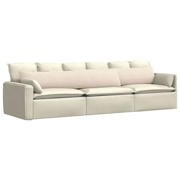 vidaXL Sofa Pagalvės 2 pcs Smėlio 200 x 40 cm audinys