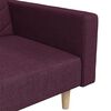 vidaXL Dvivietė sofa-lova su dvejomis pagalvėmis, violetinė, audinys