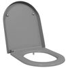 vidaXL Tualeto sėdynė Pilka 49 x 36 x 4 cm Duroplastas