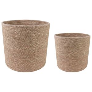 vidaXL Vazonų rinkinys 2 pcs Natūrali &Oslash; 28 x 28 cm 100% Tossa Džiutas