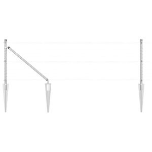 vidaXL Tvorelės stulpas 52 pcs Pilka 3,2 x 3,2 x 105 cm