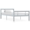vidaXL Lovos rėmas, pilkos ir baltos spalvos, 100x200cm, metalas