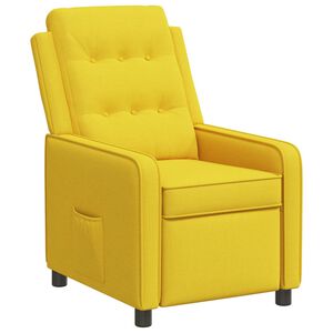 vidaXL Atlo&scaron;iamasis fotelis &Scaron;viesiai geltona 65 x 93 x 102 cm Audinys