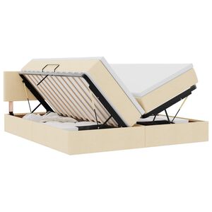 vidaXL Saugos lova su čiužiniu Kremas 180 x 200 cm Dirbtinė oda
