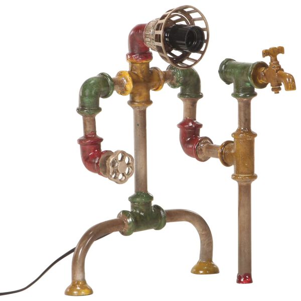 vidaXL Pastatomas šviestuvas, geležis, vandens vamzdžio dizaino