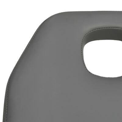 vidaXL Masažinis stalas, pilkos spalvos, 180x62x(86,5-118)cm