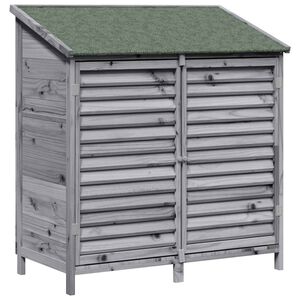 vidaXL Sodo Sandėlys Pilka 106 x 56 x 113,5 cm Kietasis pu&scaron;inis medis