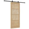 vidaXL Slankios durys Natūrali ir juoda 86 x 211 cm