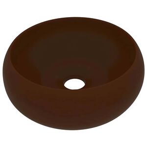 vidaXL Prabangus praustuvas, matinis rudas, 40x15cm, keramika
