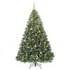 vidaXL Dirbtinė Kalėdų eglutė su 300 LED Žalia 210 cm PE ir PVC
