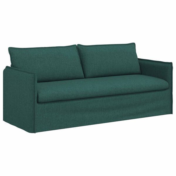 vidaXL Sofa Tamsiai žalia 196 x 82 x 85 cm audinys