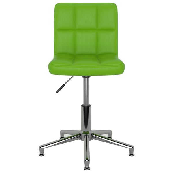 vidaXL Pasukamos valgomojo kėdės, 2vnt., žalios spalvos, dirbtinė oda