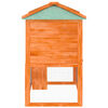 vidaXL Narvas triušiams, mediena, dviejų aukštų