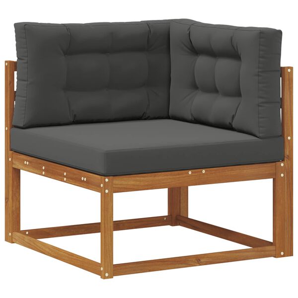 vidaXL Lauko sofos komplektas 10 pcs Natūralus ir antracitas