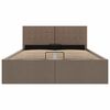 vidaXL Lovos rėmas su daiktadėže, taupe spalvos, 120x200cm, audinys