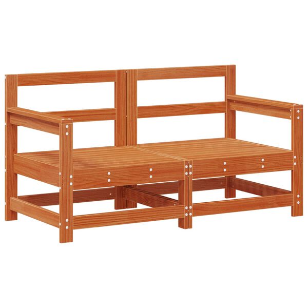 vidaXL Sodo poilsio komplektas 7 pcs Va&scaron;ko Ruda Tvirtas pu&scaron;ies medis